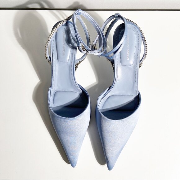 Jonathan Simkhai Sam Crystal Harness Pumps in Light Sky size 38 - Picture 6 of 8
